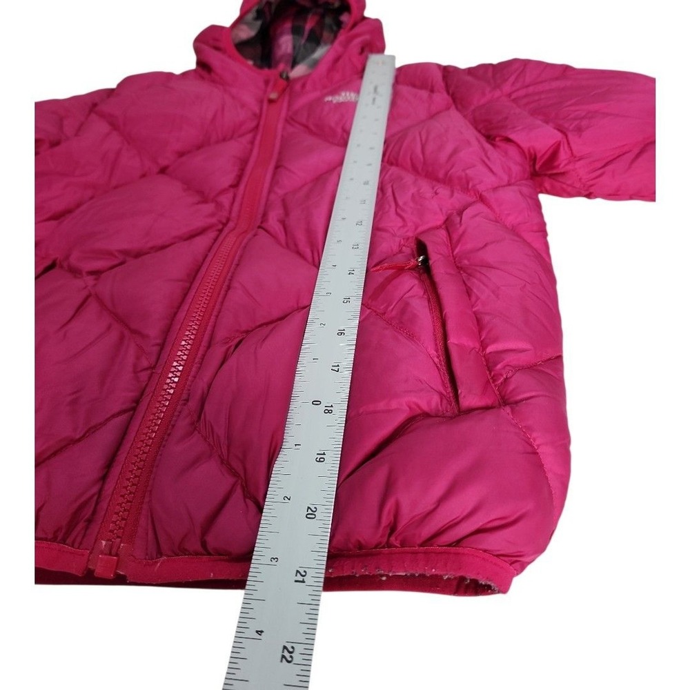 The North Face Puffer Jacket Girls M 10/12 Pink 550 Down Quilted Warm reversible - Picture 6 of 13